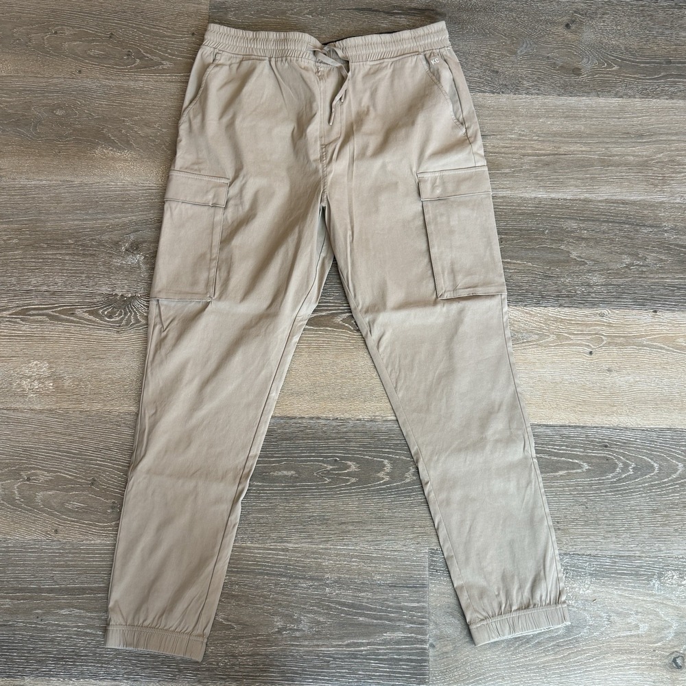 Kenneth Cole Active Tech Jogger Ankle Zip Cargo Lightweight Khaki Size XL - Picture 3 of 8